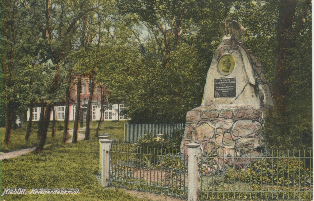 Das Kriegerdenkmal im Jahr 1871.